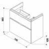 Koupelnová skříňka pod umyvadlo Jika Cubito 74x42,6x68,3 cm bílá H40J4254045001