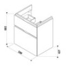 Koupelnová skříňka pod umyvadlo Jika Cubito 59x42,7x68,3 cm dub H40J4234025191