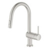 Dřezová baterie GROHE Minta Touch s vytahovací sprškou supersteel 31358DC2