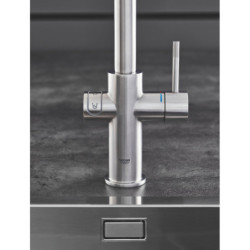 Dřezová baterie GROHE Blue Home s výpustí supersteel 31456DC1