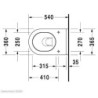 Wc závěsné Duravit Starck 3 zadní odpad 2225092000