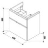 Koupelnová skříňka pod umyvadlo Jika Cubito 64x46,6x48 cm dub H40J4243015191
