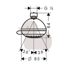 Hlavová sprcha Hansgrohe Crometta 85 chrom 28424000