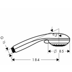 Sprchová hlavice Hansgrohe Crometta 85 chrom 28563000