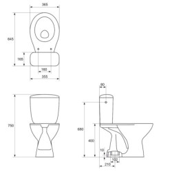 Wc kombi komplet S-Line Pro spodní odpad SIKOSSLPRO070