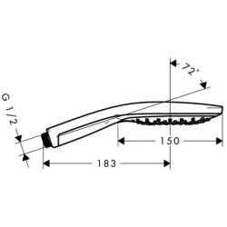 Sprchová hlavice Hansgrohe Raindance Select S chrom 28587000