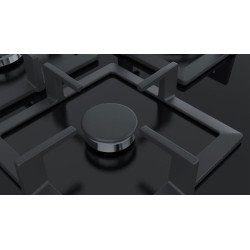 Siemens iQ500, Plynová varná deska, 75 cm, tvrzené sklo, Černá, EP7A6SB20