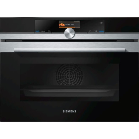 Siemens iQ700, Vestavná kompaktní kombinovaná parní trouba, 60 x 45 cm, Nerez, CS636GBS2