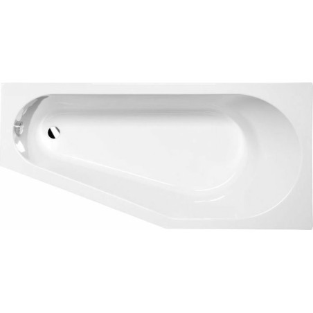Asymetrická vana Polysan Tigra 170x80 cm akrylát pravá 90611