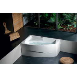 Asymetrická vana Polysan Evia 160x100 cm akrylát pravá 12611