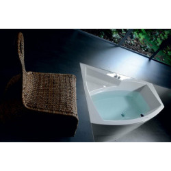 Asymetrická vana Polysan Evia 160x100 cm akrylát pravá 12611