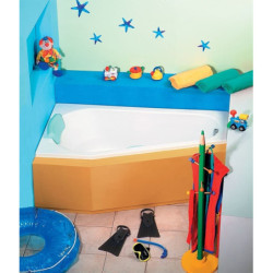 Asymetrická vana Polysan Projekta 160x80 cm akrylát pravá 21111