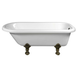 Volně stojící vana Polysan Foxtrot 170x75 cm akrylát levá i pravá bílá/nohy bronz 68132