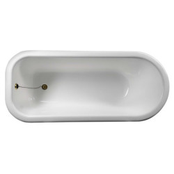 Volně stojící vana Polysan Foxtrot 170x75 cm akrylát levá i pravá bílá/nohy bronz 68132
