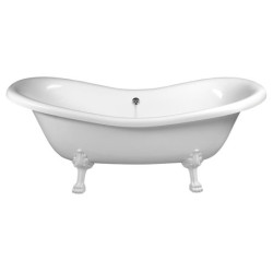 Volně stojící vana Polysan Charlestone 188x80 cm akrylát levá i pravá bílá/nohy bílé 38112