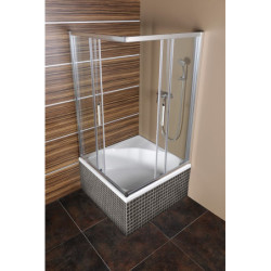 Polysan CARMEN hluboká sprchová vanička, čtverec 90x90x30cm, bílá,29611