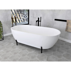 Volně stojící vana Polysan Reduta 150x75x46 cm litý mramor levá i pravá 72843