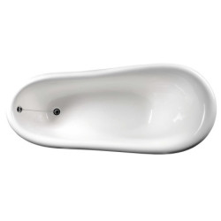 Volně stojící vana Polysan Retro 169x75 cm akrylát levá i pravá černá/nohy bílé 72968