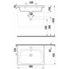 Umyvadlo Jika Mio-N 60x45 cm otvor pro baterii uprostřed H8127130001041