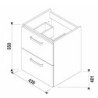 Koupelnová skříňka pod umyvadlo Jika Lyra Plus Viva 44x40,1x55 cm bílá H40J3824023001