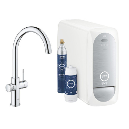 Dřezová baterie GROHE Blue Home s výpustí chrom 31455001
