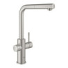 Dřezová baterie GROHE Blue Home s vytahovací sprškou supersteel 31539DC0