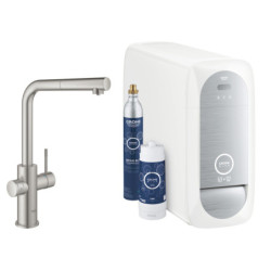 Dřezová baterie GROHE Blue Home s vytahovací sprškou supersteel 31539DC0