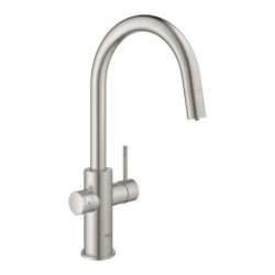 Dřezová baterie GROHE Blue Home s vytahovací sprškou supersteel 31541DC0