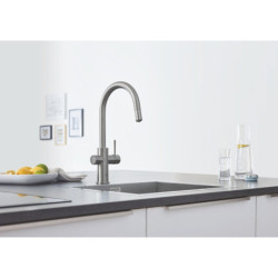 Dřezová baterie GROHE Blue Home s vytahovací sprškou supersteel 31541DC0