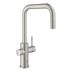 Dřezová baterie GROHE Blue Home s vytahovací sprškou supersteel 31543DC0