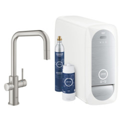Dřezová baterie GROHE Blue Home s vytahovací sprškou supersteel 31543DC0