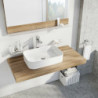 Umyvadlo na desku Ravak Ceramic Slim 55x37 cm bez otvoru pro baterii, bez přepadu XJX01155002
