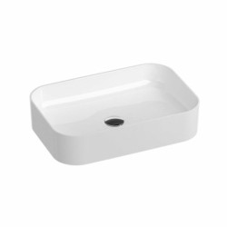Umyvadlo na desku Ravak Ceramic Slim 55x37 cm bez otvoru pro baterii, bez přepadu XJX01155002