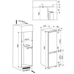 Whirlpool kombinovaná vestavná chlad. ART9620ANF