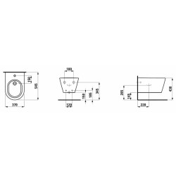 Bidet Laufen Kartell By Laufen závěsný, vnitřní přívod H8303314003021