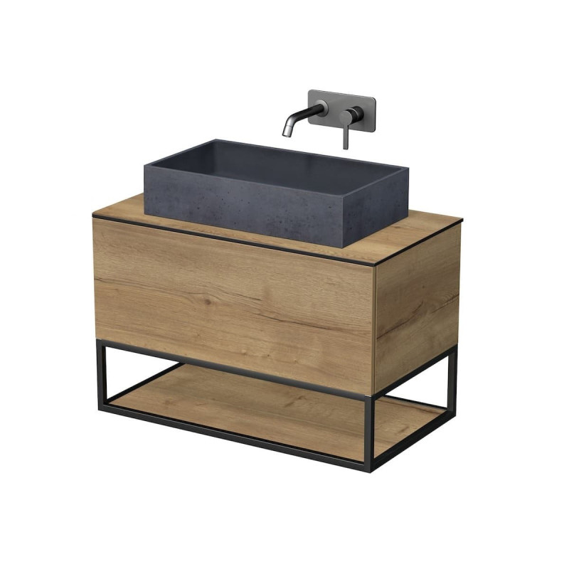 Koupelnová skříňka pod umyvadlo Naturel Oxo 90x58x50 cm dub halifax OXO901ZKD