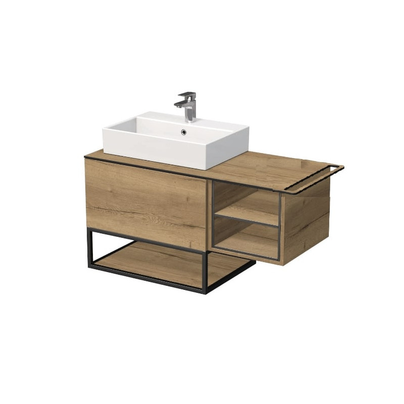 Koupelnová skříňka pod umyvadlo Naturel Oxo 110x58x50 cm dub halifax OXO110L601ZKDP