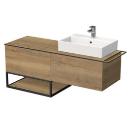 Koupelnová skříňka pod umyvadlo Naturel Oxo 140x50 cm dub halifax OXO140701ZKDP