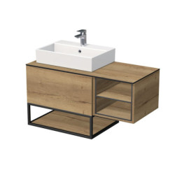 Koupelnová skříňka pod umyvadlo Naturel Oxo 110x58x50 cm dub halifax OXO110L701ZKDS