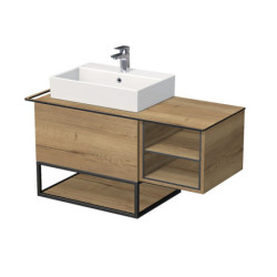 Koupelnová skříňka pod umyvadlo Naturel Oxo 110x50 cm dub halifax OXO110L701ZKDL