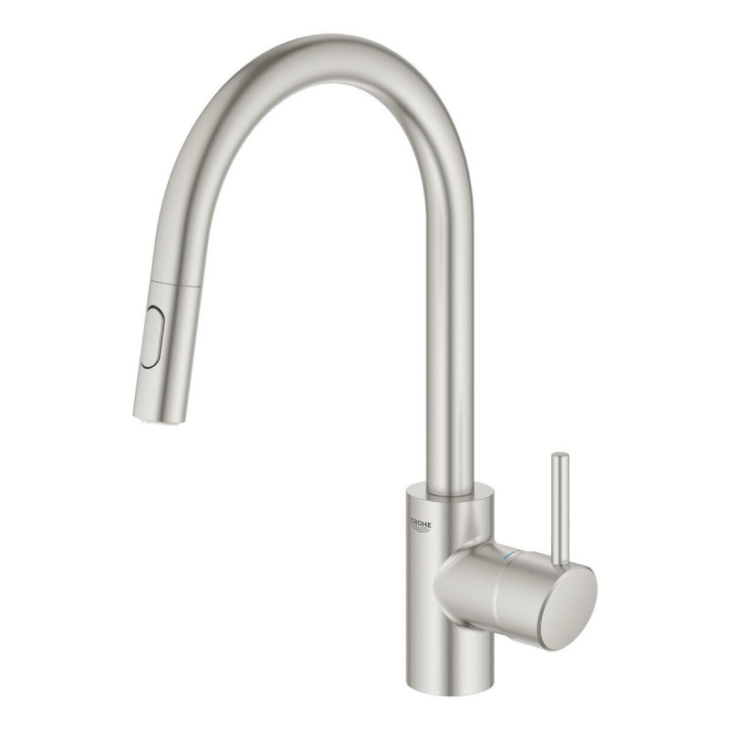 Dřezová baterie GROHE Concetto New s vytahovací sprškou supersteel 31483DC2