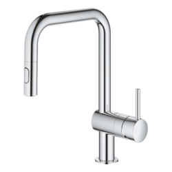 Dřezová baterie GROHE Minta s vytahovací sprškou chrom 32322002