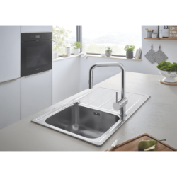 Dřezová baterie GROHE Minta s vytahovací sprškou chrom 32322002
