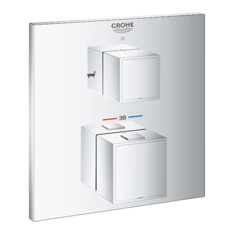 Termostat GROHE Grohtherm Cube bez podomítkového tělesa chrom 24155000