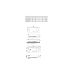 Obdélníková vana Jika Lyra Plus 160x70 cm akrylát levá i pravá H2308390000001
