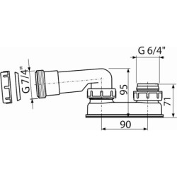 Alca Zápachová uzávěra A53-7/4"
