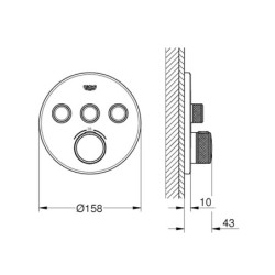 Termostat GROHE Smart Control s termostatickou baterií Brushed Warm Sunset 29121DL0