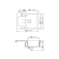 Dřez Schock Manhattan D100S Croma MAND100SAGCR
