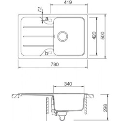 Dřez Schock Formhaus D100S Croma FOMD100SAGCR
