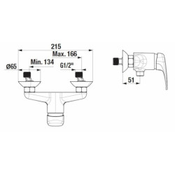 Sprchová baterie Jika Deep bez sprchového setu 150 mm chrom H3311U70044001